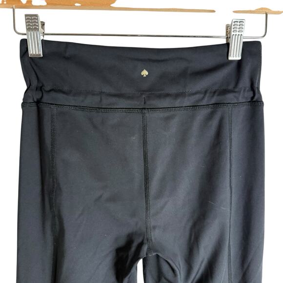 Kate Spade New York Black Flare Leg Drawstring High Waist Active Yoga Pants XS - Picture 5 of 8